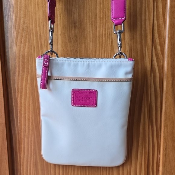 Coach Crossbody Bag in Cream and Pink EUC - Picture 1 of 9